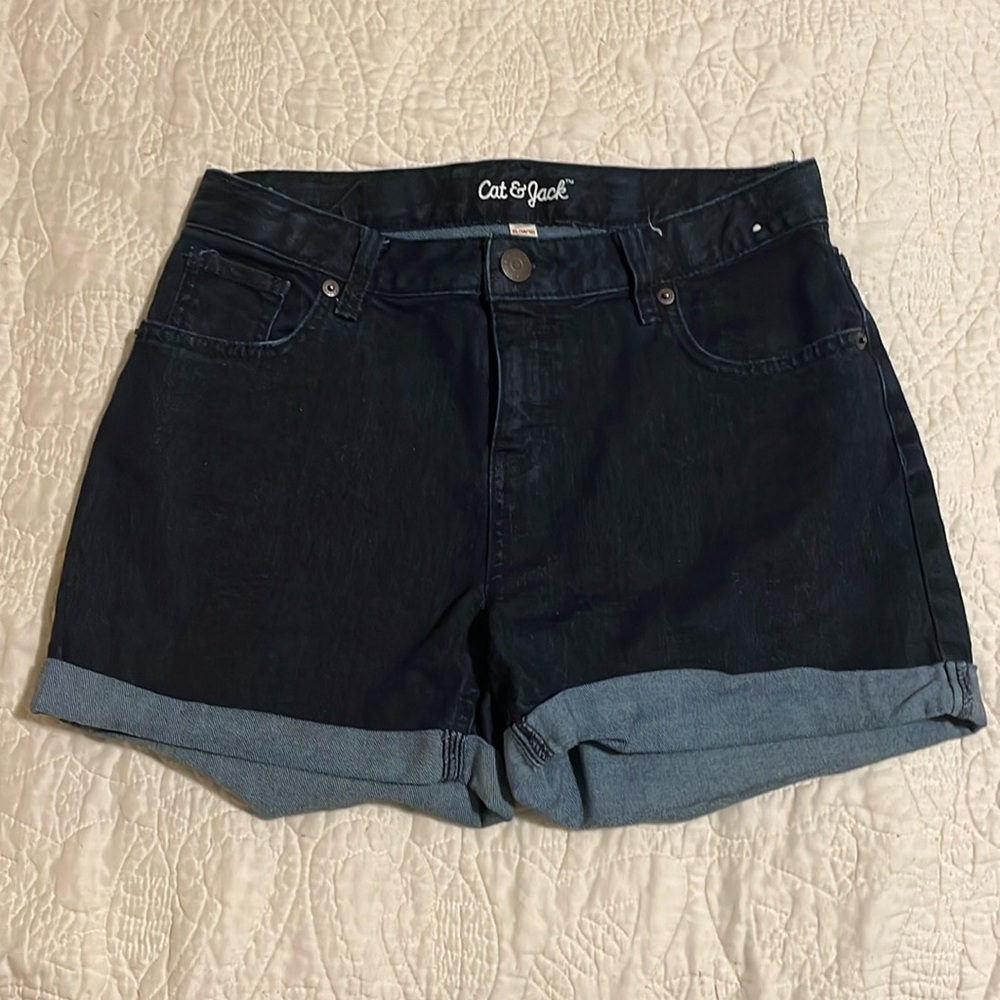 Girls Cat and Jack Dark Wash Jean Shorts
